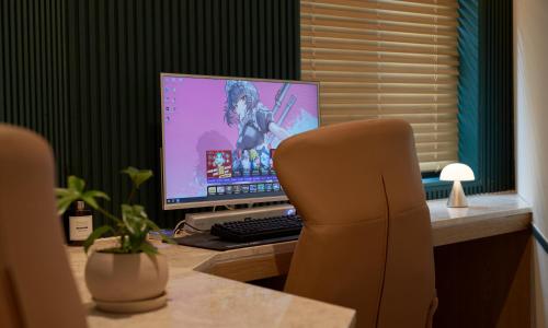 TV a/nebo společenská místnost v ubytování Brown Dot Hotel Gunsan Terminal Branch