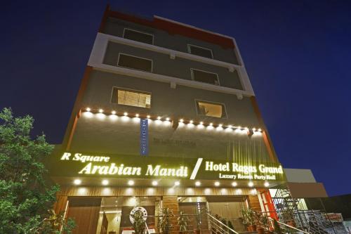 a building with a sign that reads amazon mumbai food trust command at Townhouse Ragas Grand in Hyderabad
