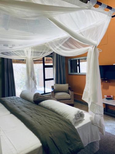 Cama o camas de una habitación en Shametu River Lodge
