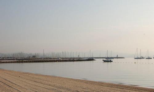 a large body of water with boats in it at Port Hyeres Duplex plein Sud 200 M2 et 100 M2 de terrasse in Hyères