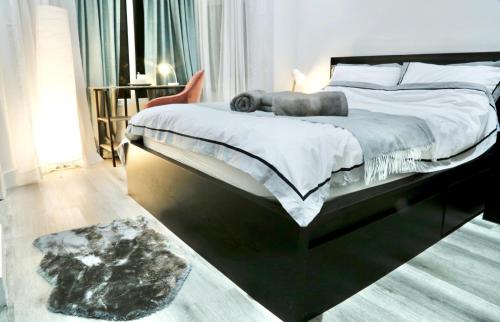 Ένα ή περισσότερα κρεβάτια σε δωμάτιο στο Special Beautiful Studio Flat - Professional