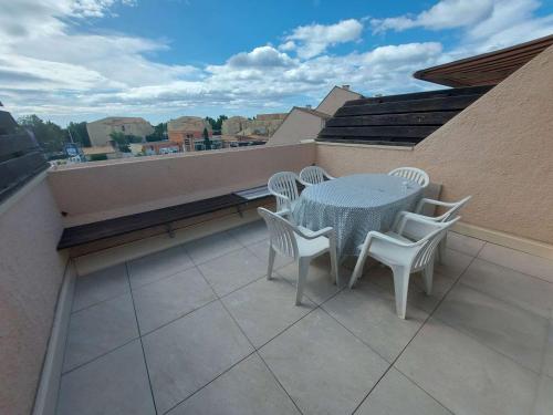 Duplex climatisé 6 pers, terrasse sud, proche plage, parking privé - FR-1-326-662