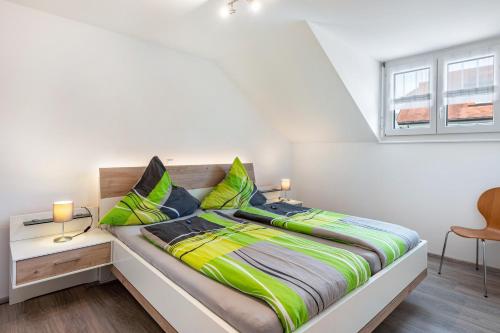 Postel nebo postele na pokoji v ubytování Haus Fernsicht Wohnung Bergpanorama