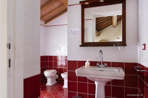 a bathroom with a sink and a toilet at Agriturismo Ca' Guerriera in Sustinente