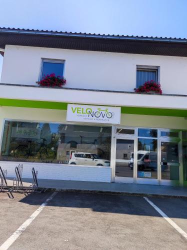 a store front of a building with a window at Little Tiny Village Haus 4 in Fußach