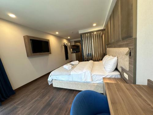 Postel nebo postele na pokoji v ubytování Seaside sunny apartments 95c