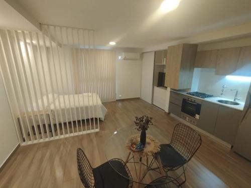 Dapur atau dapur kecil di Exclusivo Monoambiente Centro Pichincha Ubicación Perfecta