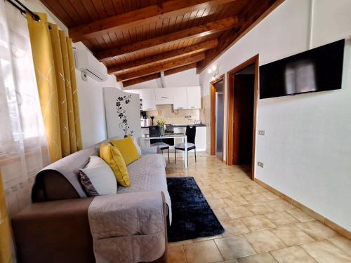 Χώρος καθιστικού στο Appartamento con vista Lago Casa Gaspar