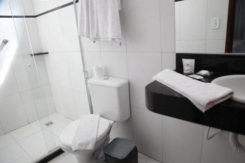 Koupelna v ubytování Absolutte Hotel