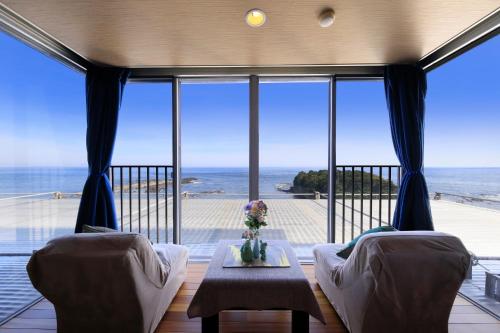 Üldine merevaade või majutusasutusest Ocean View Hiromi SPA Hotel温泉と絶景の宿 pildistatud vaade