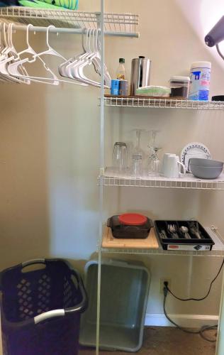 Island Goode's - Luxury Adult Only Accommodation near Hiloにあるキッチンまたは簡易キッチン