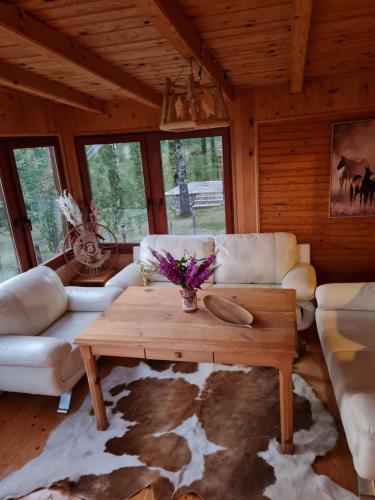 Un lugar para sentarse en Planinska kuca Ella