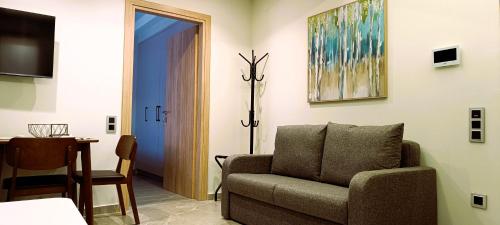 Χώρος καθιστικού στο Pyrgiou suites