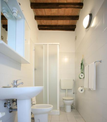 a bathroom with a sink and a toilet at Affittacamere La Mattonata in Città di Castello