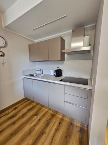 Kuchyň nebo kuchyňský kout v ubytování Appartements ISOLA