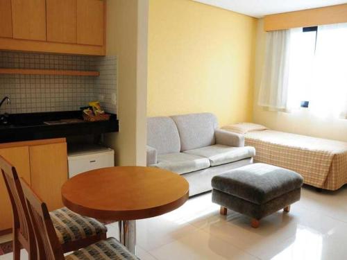 Χώρος καθιστικού στο Brasília Santana Gold Flat