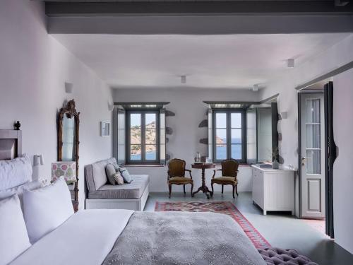 Posezení v ubytování Patmos Eye Boutique Hotel & Villas