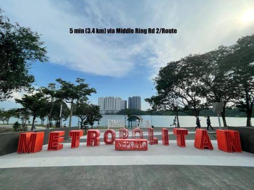 a sign that says berlin in front of a body of water at Felina Homestay Condo Selayang Batu Caves MusIim Friendly in Kuala Lumpur