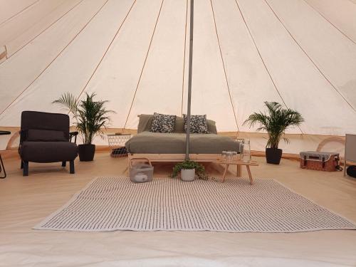 Posezení v ubytování Wild Glamping in the Vienna Alps