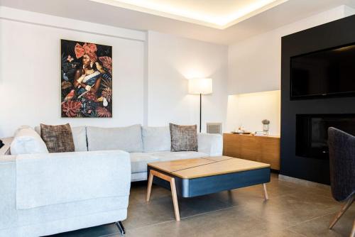 Χώρος καθιστικού στο Kyanos residence