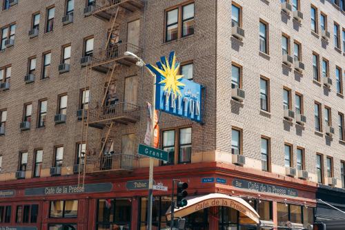 a building with a star sign in front of it at Hotel Triton in San Francisco
