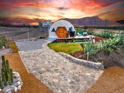 a rendering of a dome house in a desert at Domo de Lujo Cerca a Tolantongo in Cardonal
