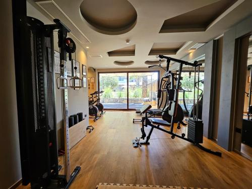 Das Fitnesscenter und/oder die Fitnesseinrichtungen in der Unterkunft Petousis Hotel & Suites