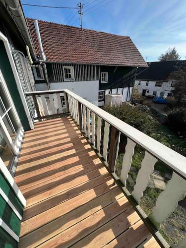 Balkoni atau teres di Schöne Unterkunft mit Balkon
