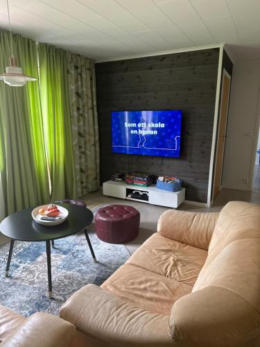 TV a/nebo společenská místnost v ubytování Backens Gästhem