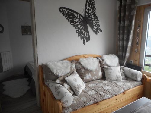 Ruang duduk di Appartement PuySaintVincent 1600