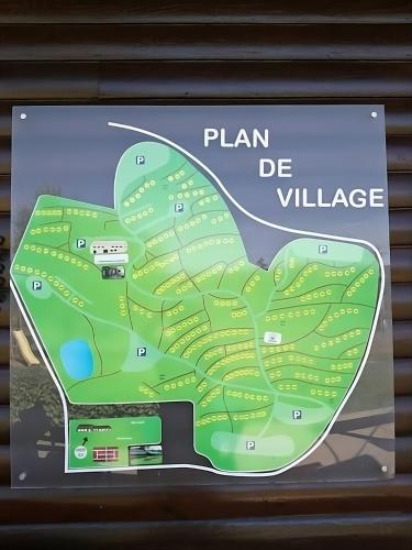 a sign that says plan de village at La Boverie, chalet 216 in Rendeux