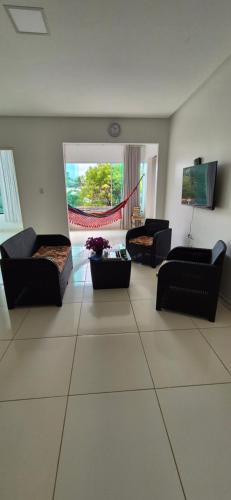 Ruang duduk di Pousada Das Flores