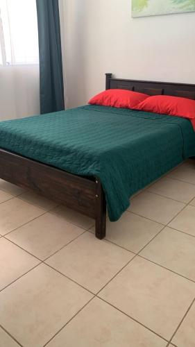 Katil atau katil-katil dalam bilik di Casa Las Palmas Playa Bejuco