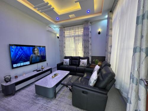 Televisyen dan/atau pusat hiburan di Acadia Apartment Dodoma