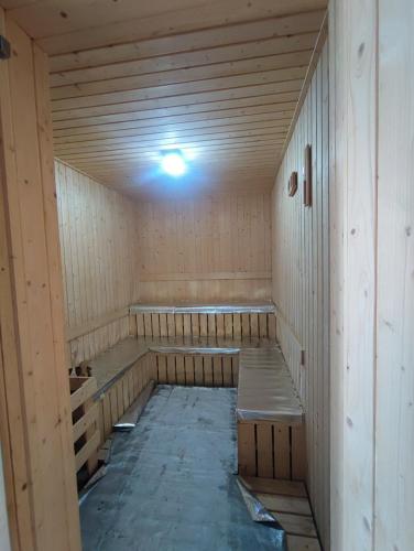 an inside of a sauna with a light in it at Kuching Near GalaCity Armadale Residence Apartment in Kampong Tabuan
