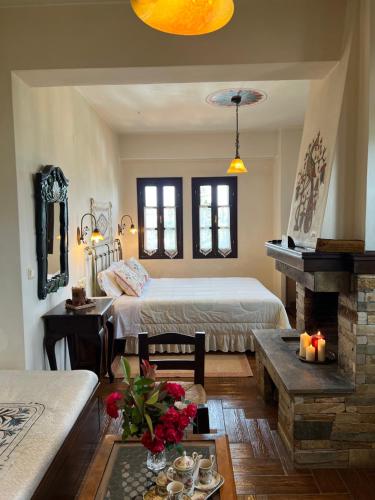 Ένα ή περισσότερα κρεβάτια σε δωμάτιο στο Guesthouse Filokalia
