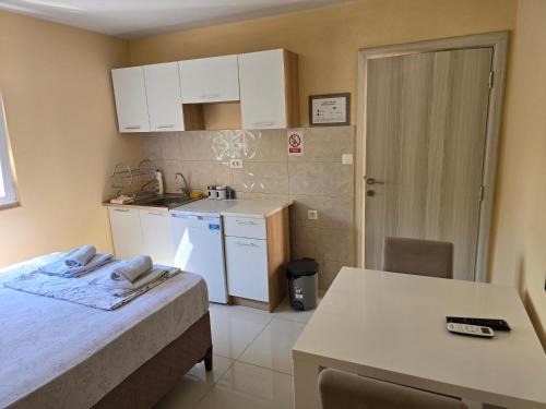 Kuchyň nebo kuchyňský kout v ubytování Apartman Tolosi