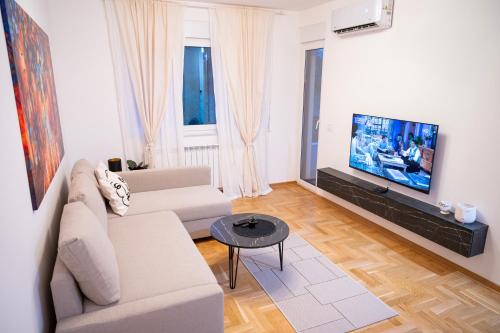 TV a/nebo společenská místnost v ubytování Andrej Lux