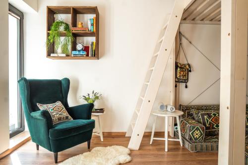 Posezení v ubytování Apartmán Spálený mlýn