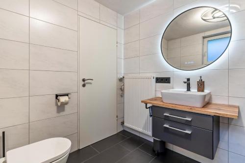 Ένα μπάνιο στο Ferienwohnung Schwarzwaldmädel