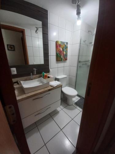 Et badeværelse på Pacote 3 dias Apto Térreo Rock The mointain Itaipava