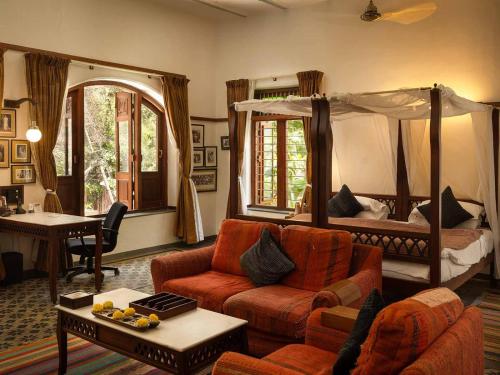 Posezení v ubytování The House of MG-A Heritage Hotel, Ahmedabad