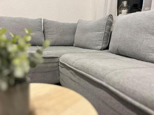 Ruang duduk di Zentrale Wohnung in Ostrach
