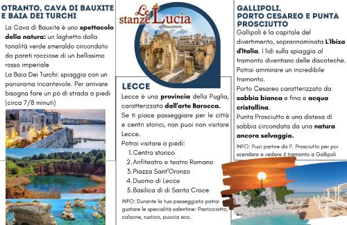 a flyer for a tour of the attractions of paris at Le Stanze di Lucia vicino Ospedale Cardinale Panico a Tricase in Tricase