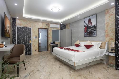 Cama o camas de una habitación en Hotel Robot