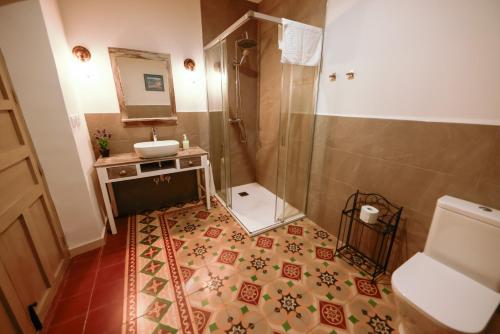 Koupelna v ubytování Casa Rural Teralba