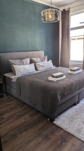 Katil atau katil-katil dalam bilik di Cozy Appartement in Wilhelmshaven - Zentrumsnah