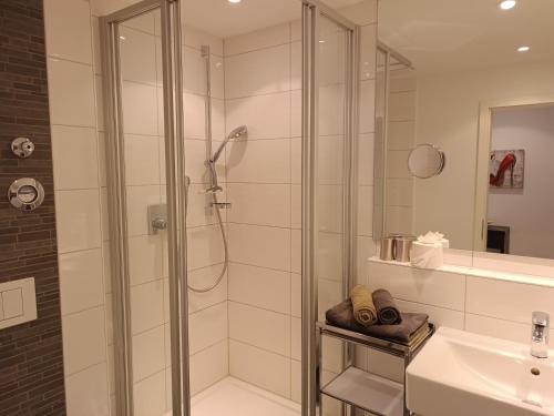 Koupelna v ubytování 2-Raum Ferienwohnung Rosemarie