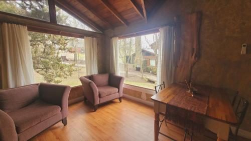 Posezení v ubytování Cabañas y Spa Las Pircas