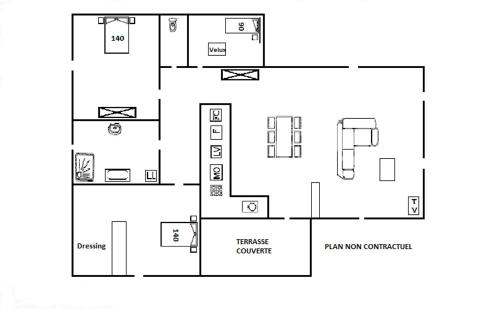 a floor plan of a house at Ene chocoa in Louhossoa
